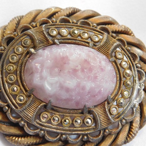 Vintage Marcasite Pin Brooch - Picture 4 of 9